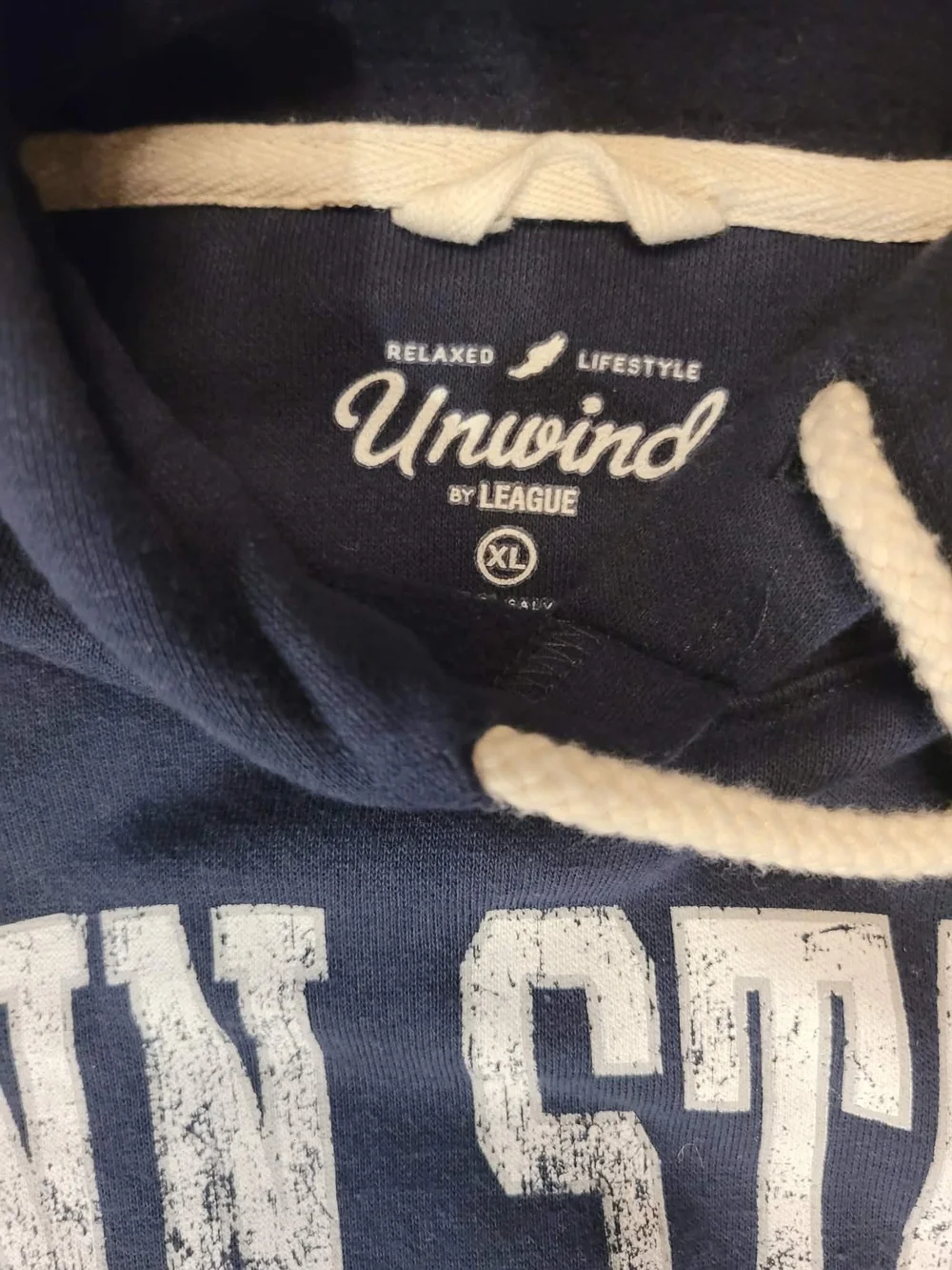 League Navy Blue Penn State Pullover Hoodie with White Logo